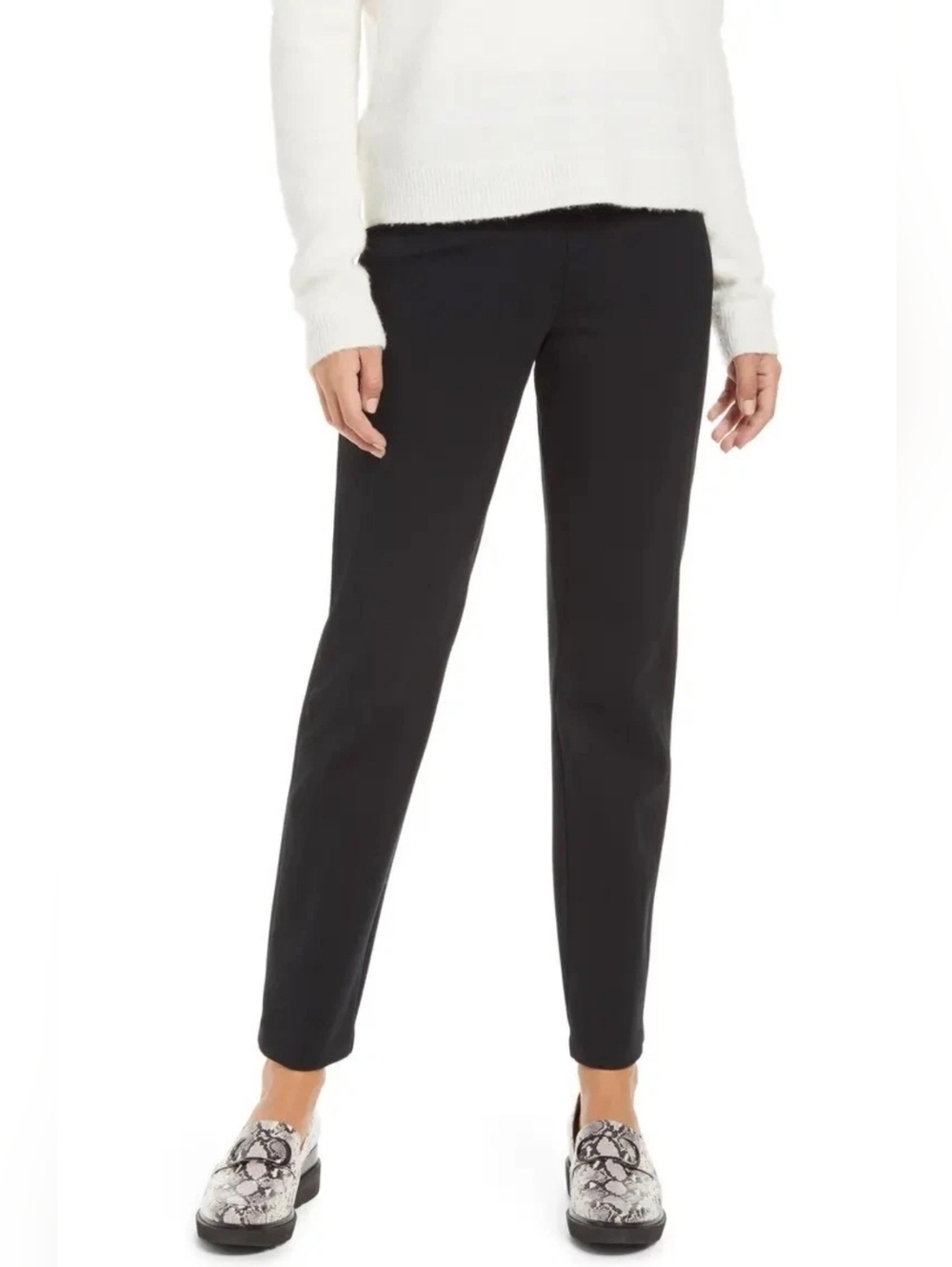 Spanx SpanxSmooth Perfect Fit Ponte Slim Straight Pants Black Xlarge Tall